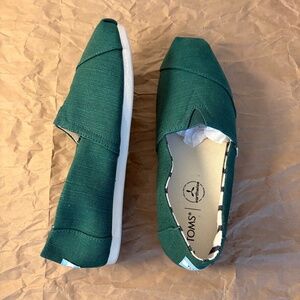 Toms Womens Alpargata Classic Dark Teal Heritage Canvas size 8.5